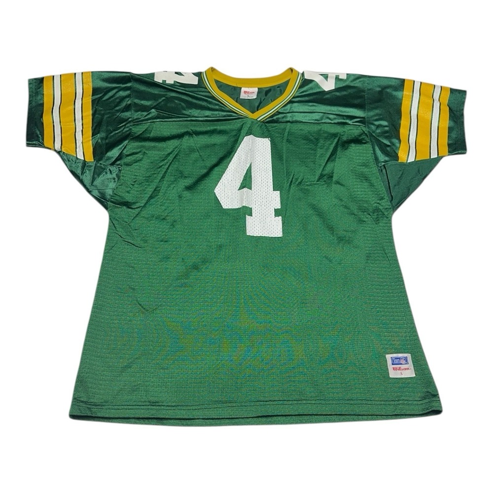 Vintage Wilson Brett Favre Jersey Mens L Green Bay Packers NFL Football USA Made